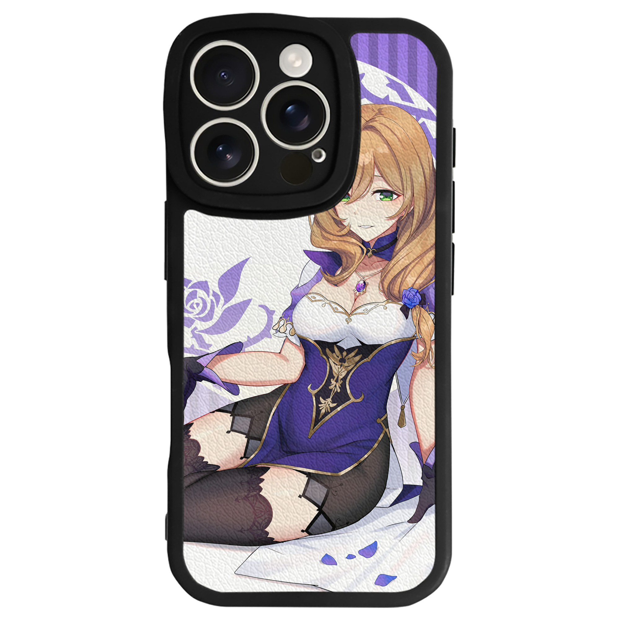 げんし神 genshin 【iPhone 16シリーズ対応】シリコンスマホケース（レザー調） 材質：シリコン
